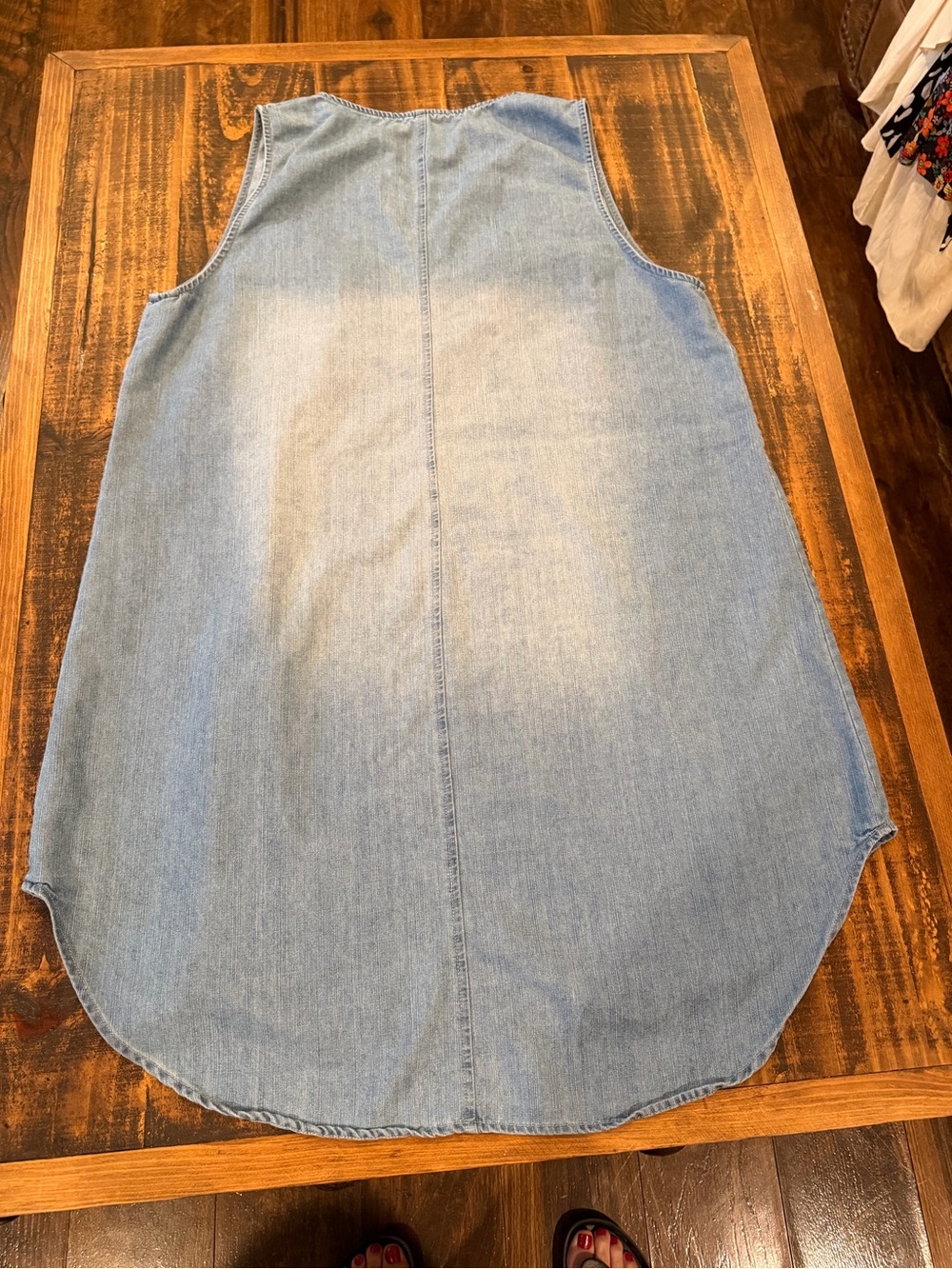 Cupshe Light Blue Washed Denim Sleeveless Mini Dress - Picture 7 of 7